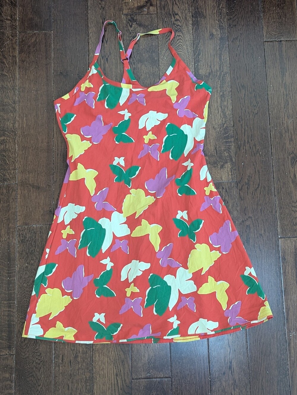 Outdoor Voices Red Floral Exercise Dress